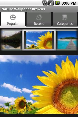 Nature Wallpaper Browser Android Personalization