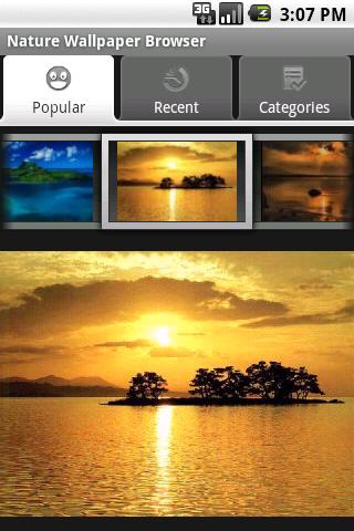 Nature Wallpaper Browser Android Personalization