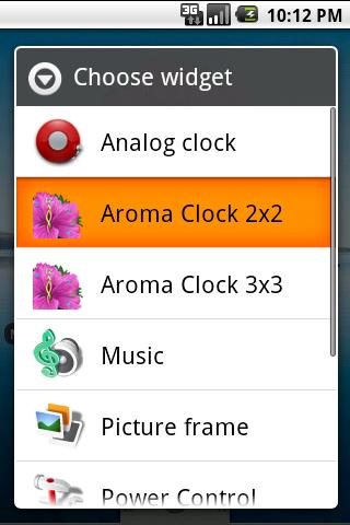 Aroma Clock 2×2 Android Themes