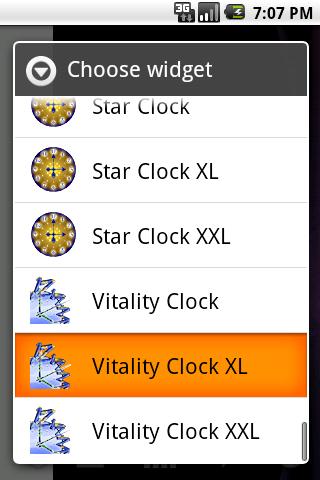 Vitality Clock XL Android Themes