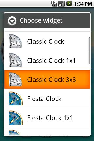 Classic Clock 3×3 Android Themes