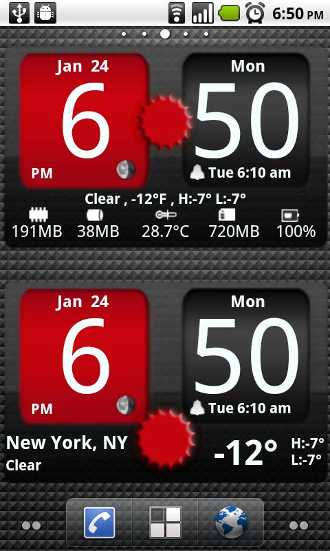 FlipClock AhMan RED 4×2 Android News & Magazines