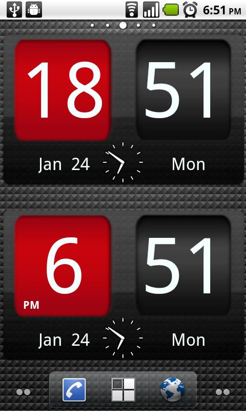 FlipClock AhMan RED 4×2 Android News & Magazines