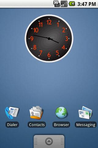 Black Clock Widget 2×2 Android Themes
