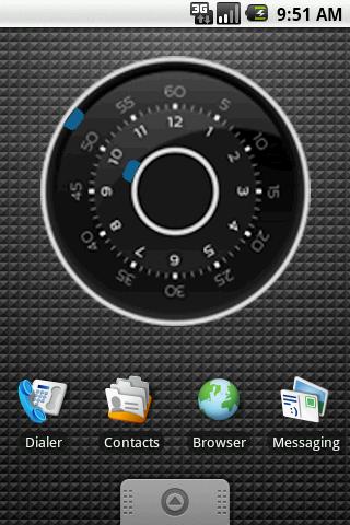 BlueDark Clock Widget 4×3 Android Themes