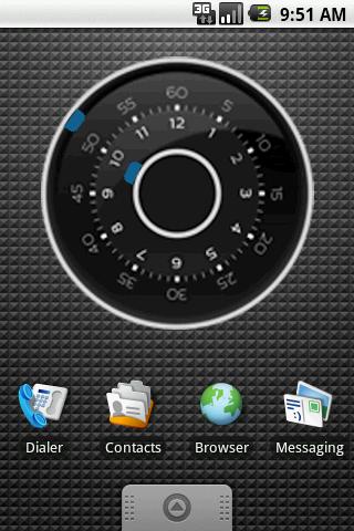 BlueDark Clock Widget 4×3