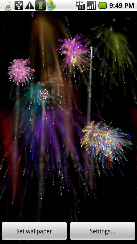 Live Wallpaper FireworksFree Android Personalization