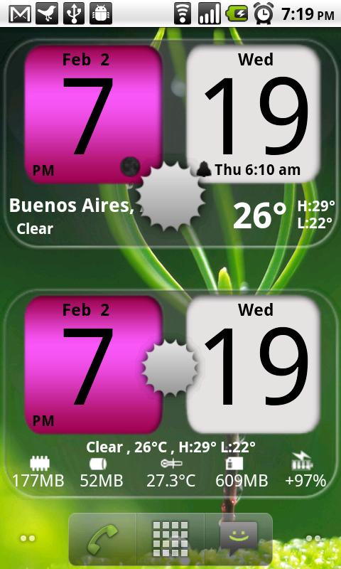 Flip Clock NicePink Widget 4×2 Android News & Magazines