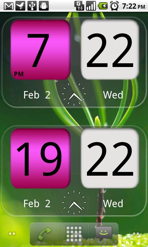 Flip Clock NicePink Widget 4×2 Android News & Magazines