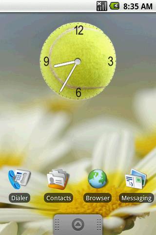 Tennis Ball Clock Widget 2×2 Android Themes