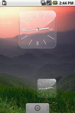 Glass Clock Widget 3 sizes Android Themes