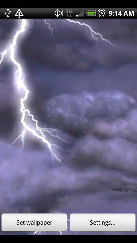 Thunderstorm Live Wallpaper Android Personalization
