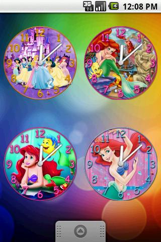 Princesses Clock Set 8 Clocks Android Themes