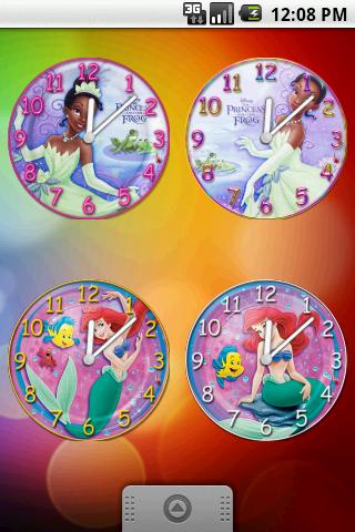 Princesses Clock Set 8 Clocks Android Themes