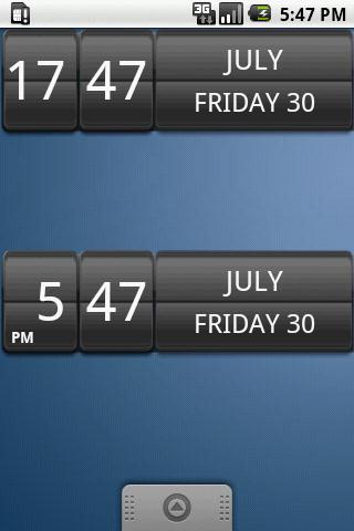 Sense Clock and Date 4×1 Android Themes