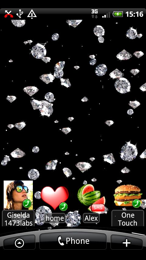 Rain of Diamonds LiveWallpaper Android Themes