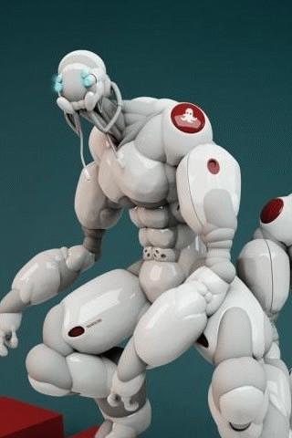 Cool 3D Robot Men Wallpaper Android Themes