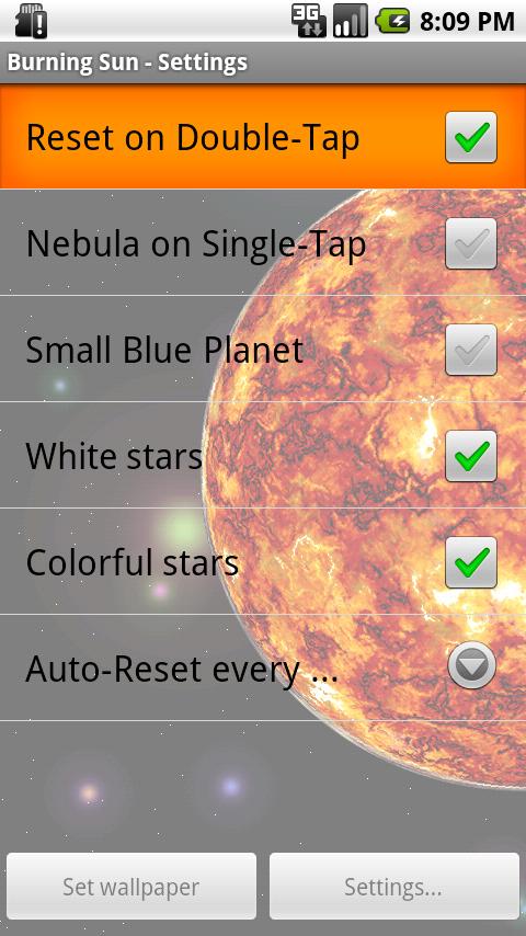 Burning Sun Live Wallpaper Android Themes