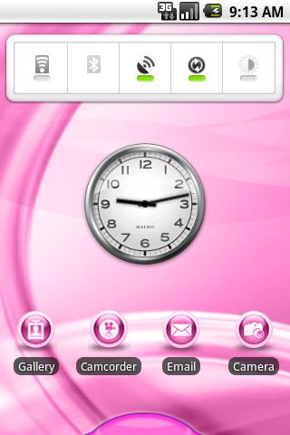 aHome Theme: Flow (Pink) Android Themes