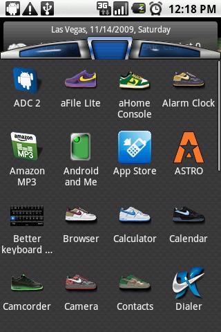 aHome Theme: Nike Kicks Android Themes