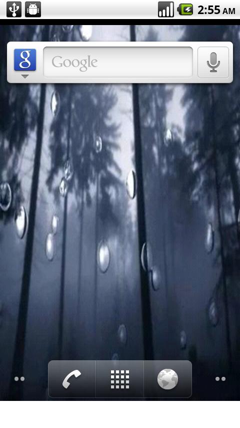 Falling Rain LIVE WALLPAPER Android Themes