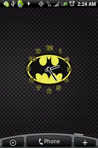 Batman Logo Alarm Clock Widget Android Themes