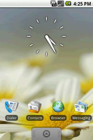 Transparent Clock Widget 2×2