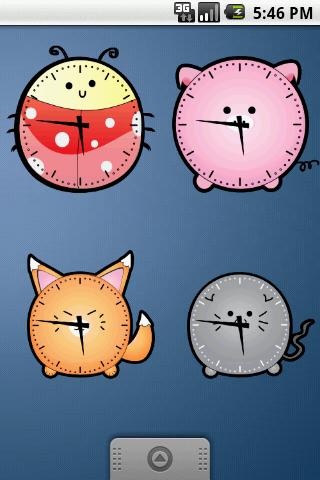 CutePiggy Clock Widget 2×2 Android Themes