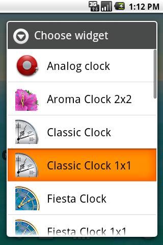 Classic Clock 1×1 Android Themes