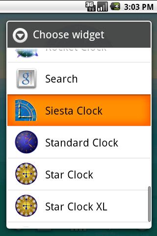 Siesta Clock Android Themes