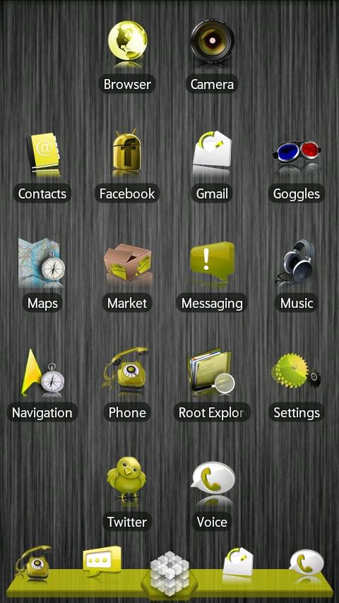 Yellow ADW Theme Android Themes
