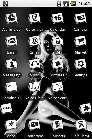 aHome Theme: Black & White Android Themes