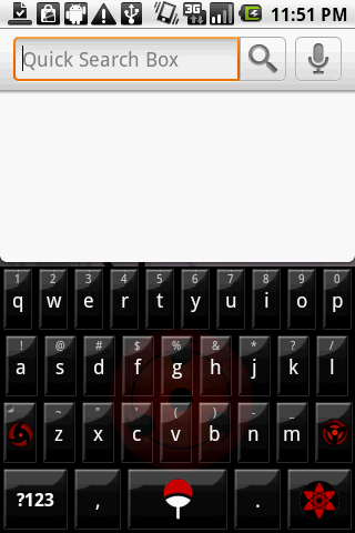 Sharingan Keyboard Skin Android Themes