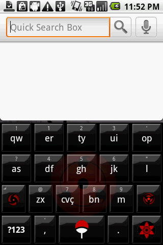 Sharingan Keyboard Skin Android Themes