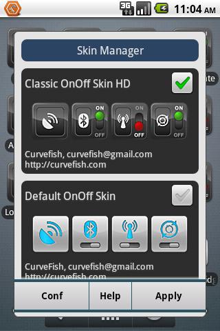 OnOff Skin: Classic HD Android Themes
