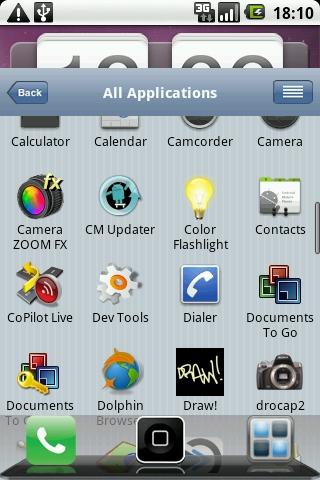 iDroid iPhone theme for GDE Android Themes