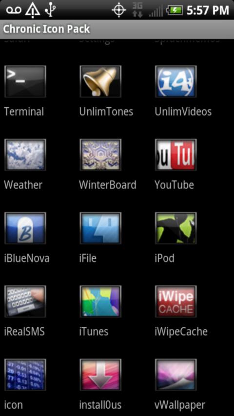Chronic Icon Pack Android Themes
