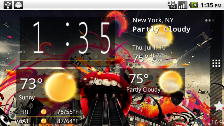 Dark Edge Weather Android Themes