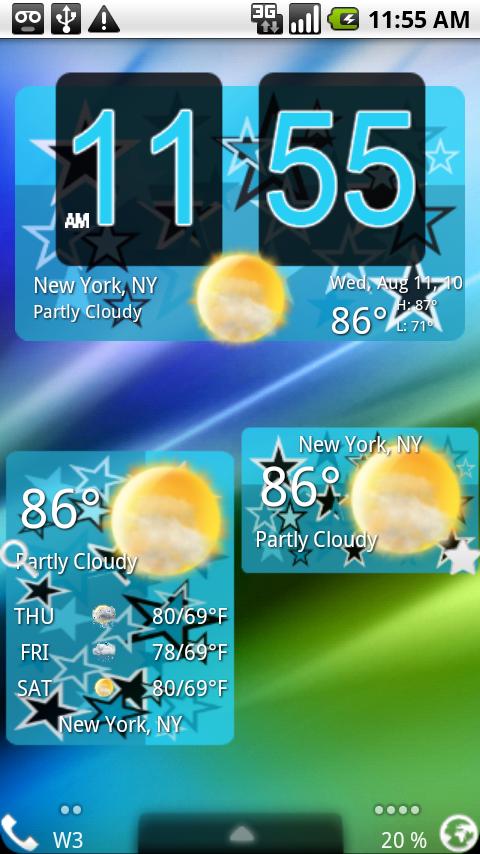 Blue Star Weather Android Themes