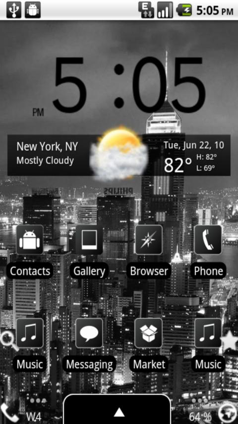 Dark Star Weather Android Themes