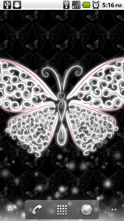 Lace Butterfly Live Wallpaper Android Personalization