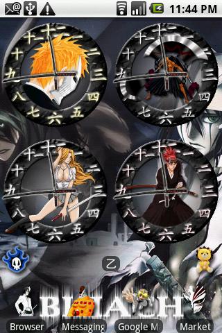 Bleach Clock Widgets Pack Android Themes