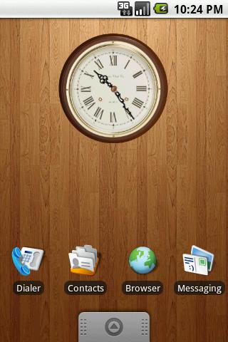 Classic Wooden Clock 2×2 Android Themes