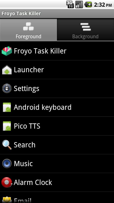 Froyo Task Killer Android Tools