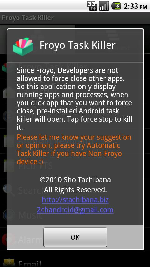 Froyo Task Killer Android Tools