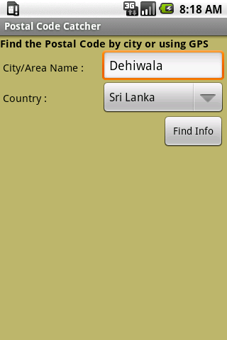 Zip/Postal Code Catcher Android Tools