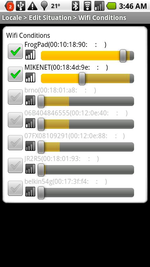 Locale Wifi Conditions Plug-in