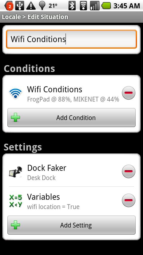 Locale Wifi Conditions Plug-in Android Tools