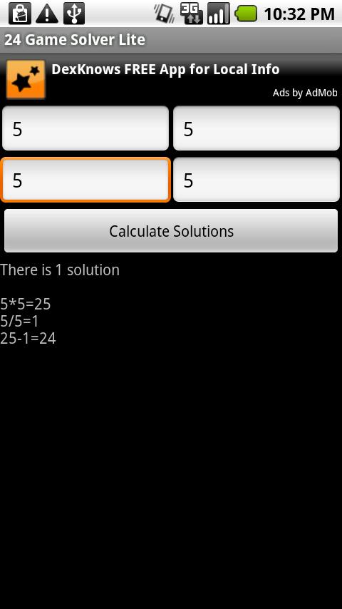 24 Game Solver Lite Android Tools