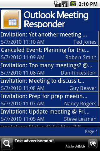 Outlook Meeting Responder Android Tools